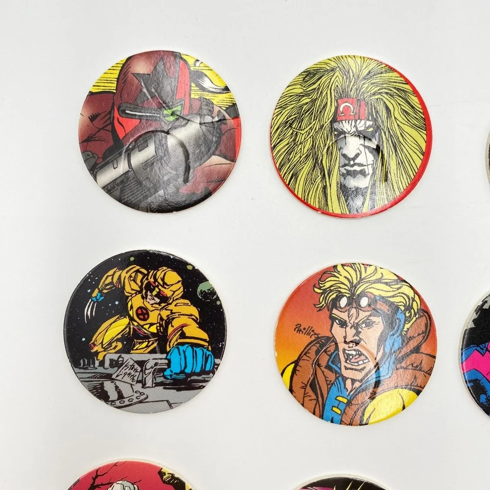 X-Men Marvel Pogs Lot of 10 Comics Comic Book 1994 90s Collectible Toy Biz‎